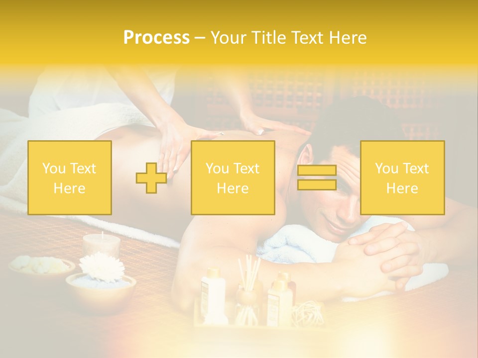 A Man Getting A Back Massage At A Spa PowerPoint Template
