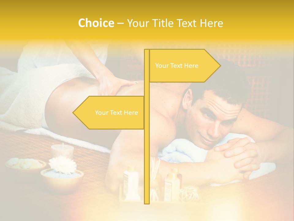 A Man Getting A Back Massage At A Spa PowerPoint Template