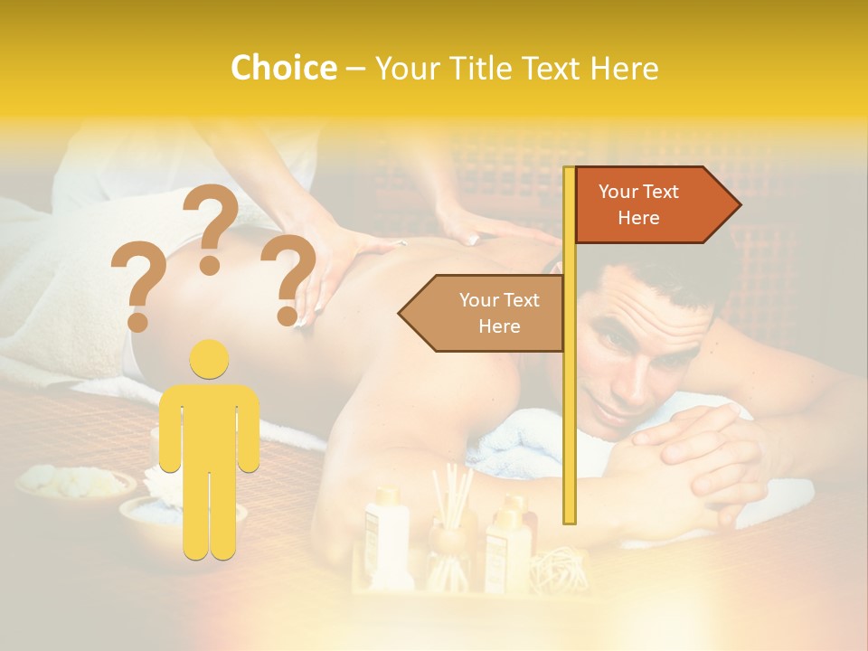 A Man Getting A Back Massage At A Spa PowerPoint Template