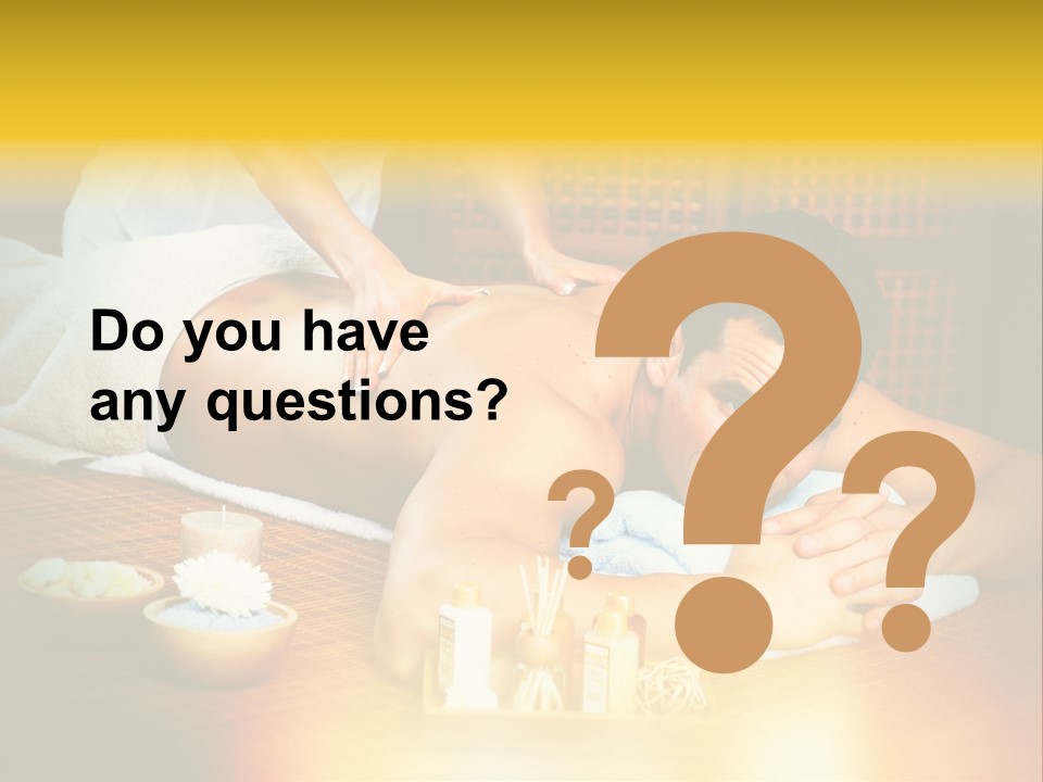 A Man Getting A Back Massage At A Spa PowerPoint Template