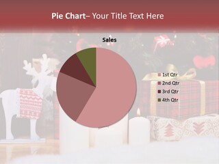 A Christmas Tree With Presents Next To It PowerPoint Template