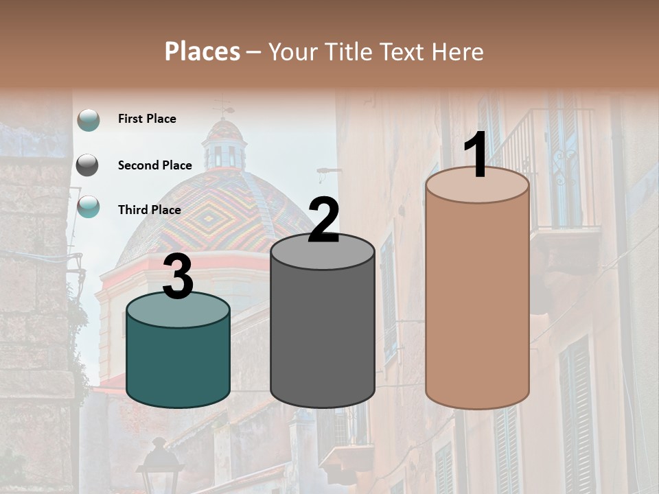 A Building With A Dome In The Middle Of It PowerPoint Template