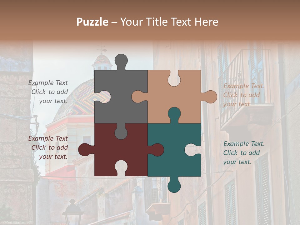 A Building With A Dome In The Middle Of It PowerPoint Template