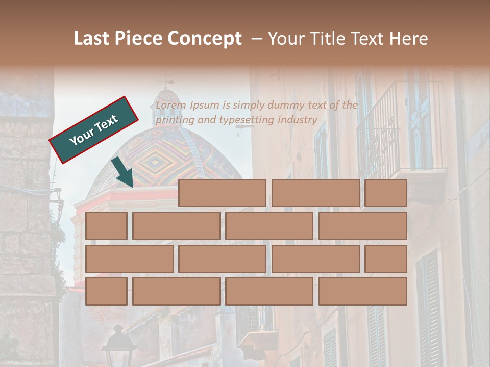 A Building With A Dome In The Middle Of It PowerPoint Template