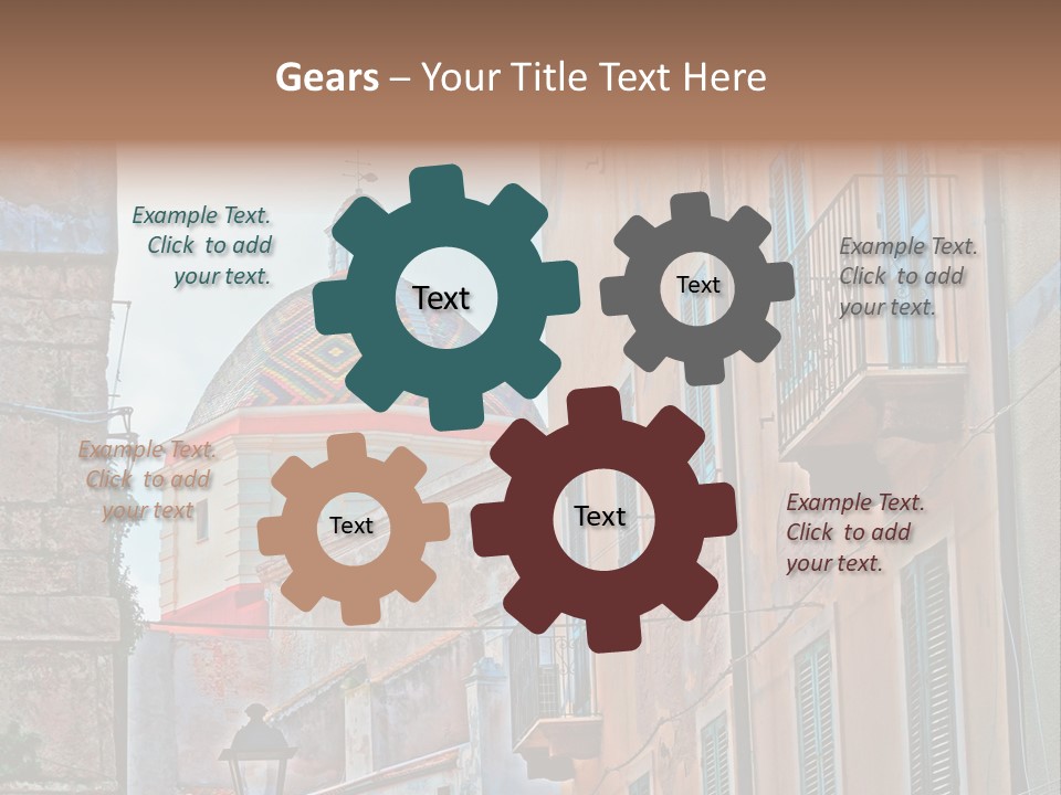 A Building With A Dome In The Middle Of It PowerPoint Template