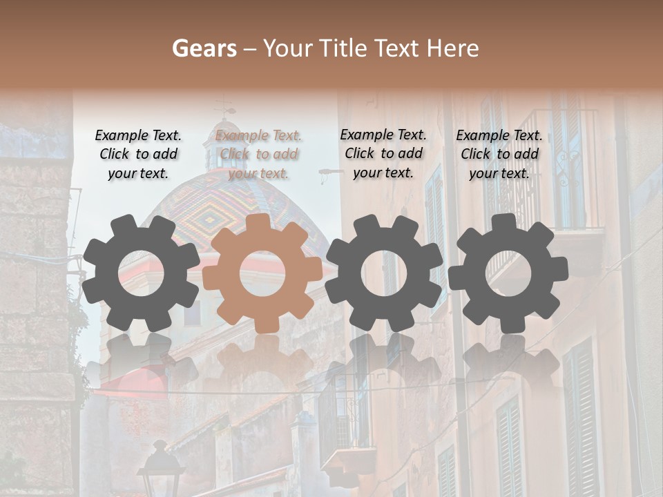 A Building With A Dome In The Middle Of It PowerPoint Template