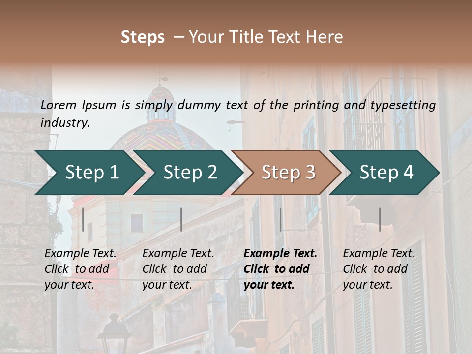 A Building With A Dome In The Middle Of It PowerPoint Template