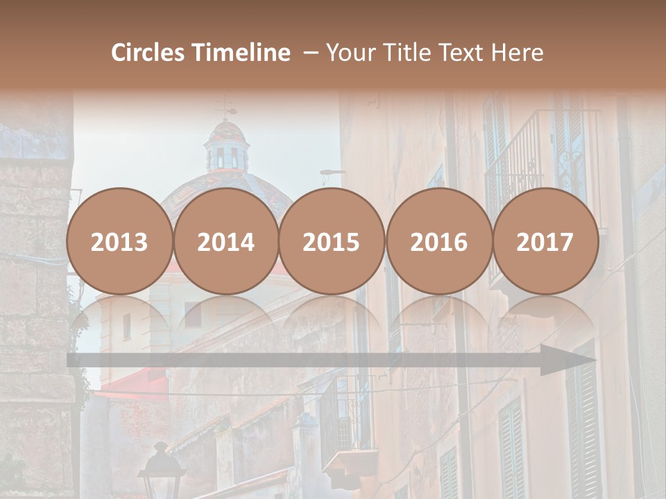 A Building With A Dome In The Middle Of It PowerPoint Template