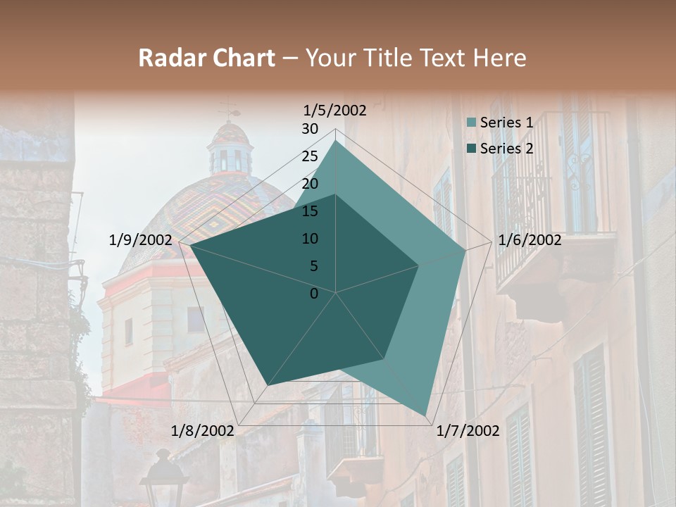 A Building With A Dome In The Middle Of It PowerPoint Template
