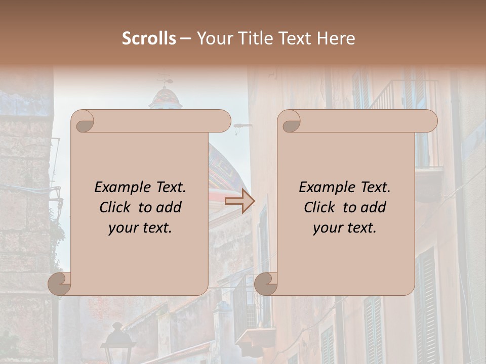A Building With A Dome In The Middle Of It PowerPoint Template