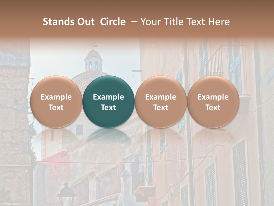A Building With A Dome In The Middle Of It PowerPoint Template