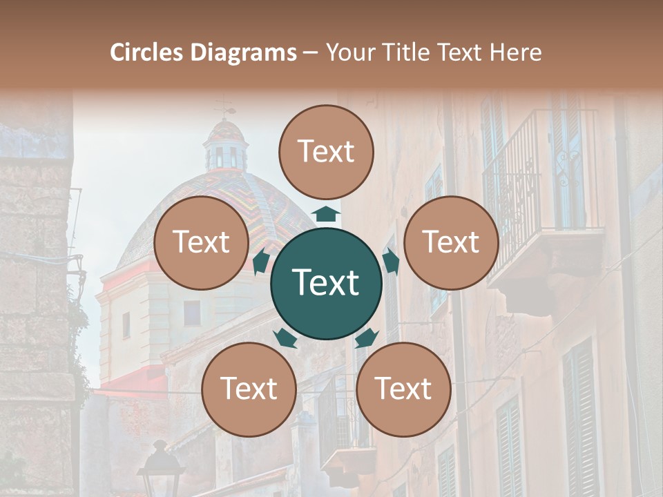 A Building With A Dome In The Middle Of It PowerPoint Template