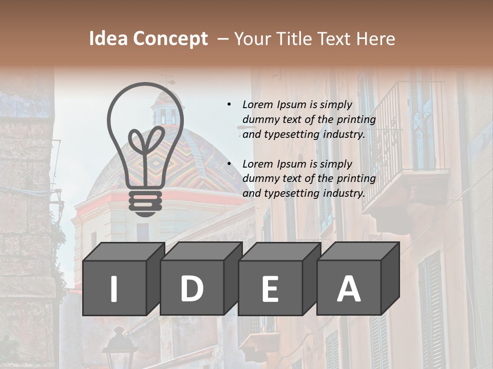 A Building With A Dome In The Middle Of It PowerPoint Template