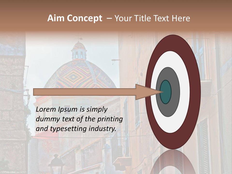 A Building With A Dome In The Middle Of It PowerPoint Template