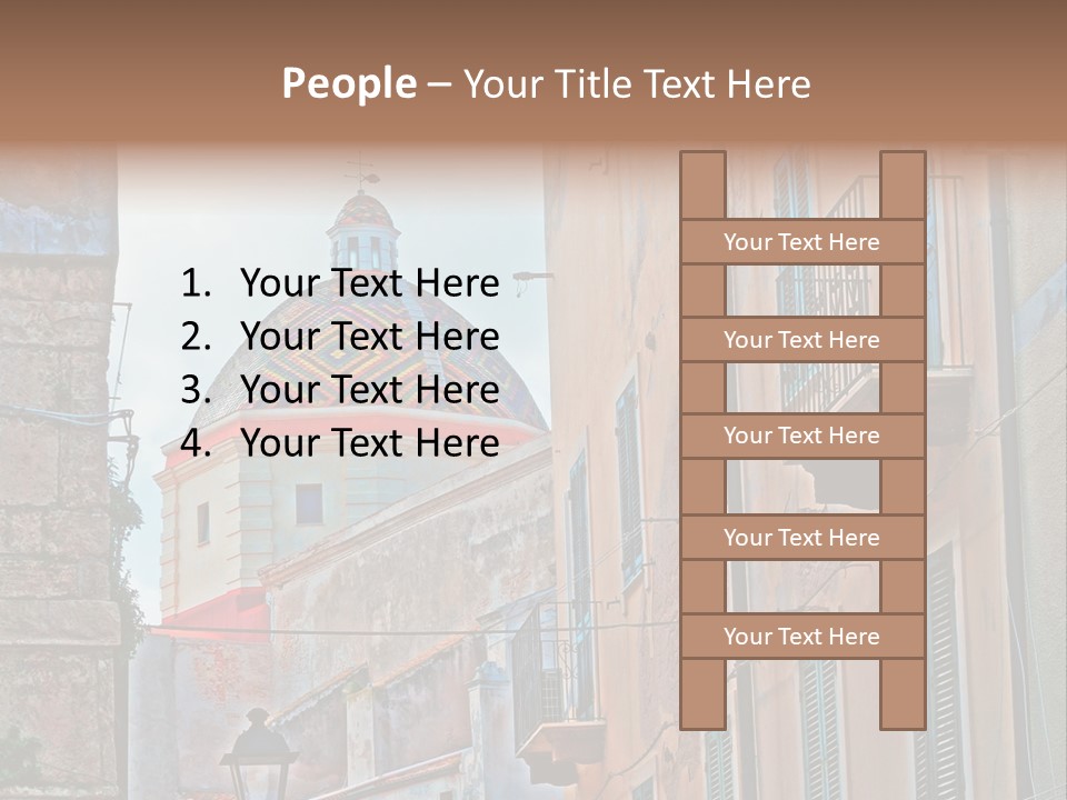 A Building With A Dome In The Middle Of It PowerPoint Template