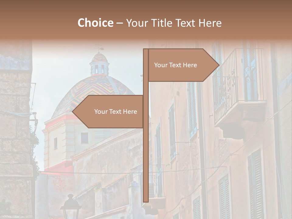 A Building With A Dome In The Middle Of It PowerPoint Template