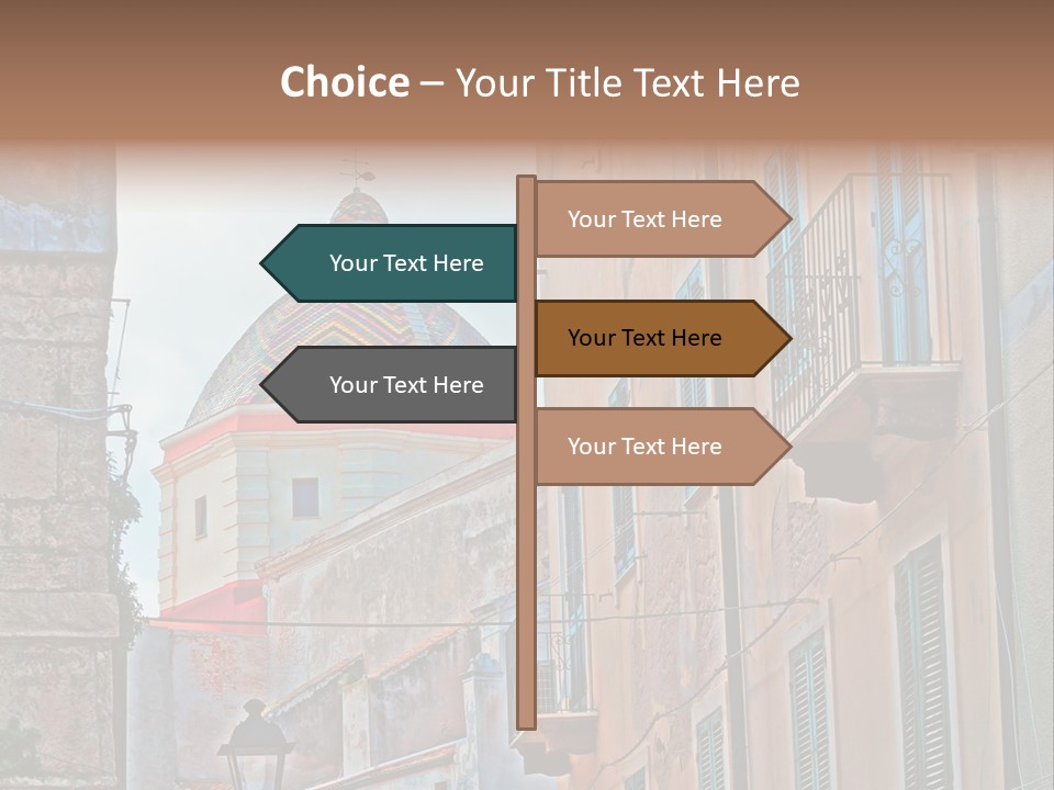 A Building With A Dome In The Middle Of It PowerPoint Template