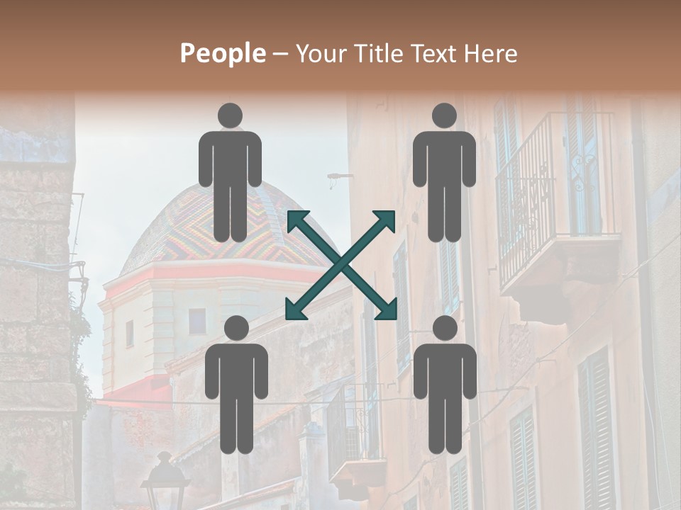 A Building With A Dome In The Middle Of It PowerPoint Template