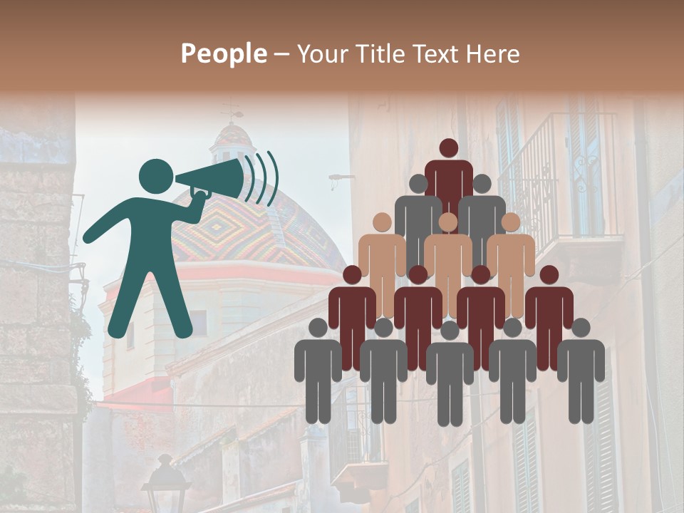 A Building With A Dome In The Middle Of It PowerPoint Template