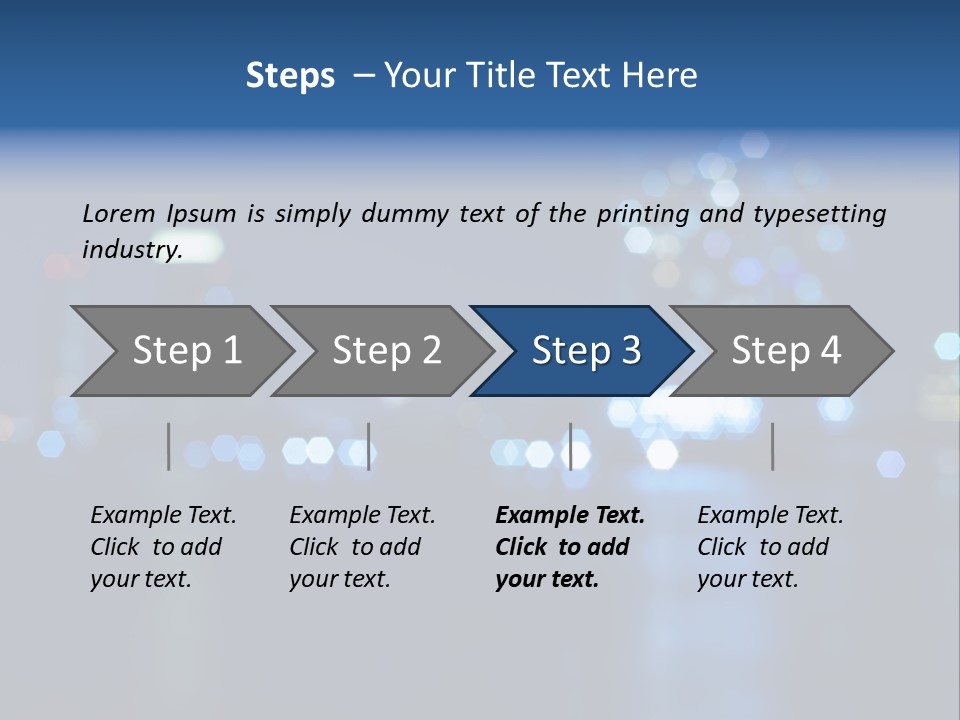A City At Night With A Blurry Background PowerPoint Template
