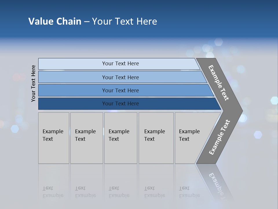 A City At Night With A Blurry Background PowerPoint Template