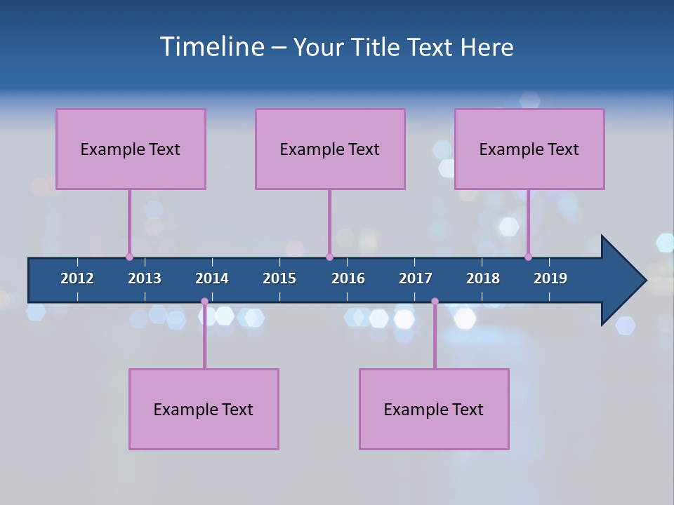 A City At Night With A Blurry Background PowerPoint Template