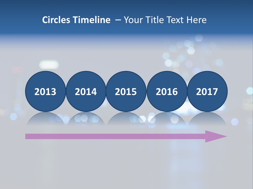 A City At Night With A Blurry Background PowerPoint Template