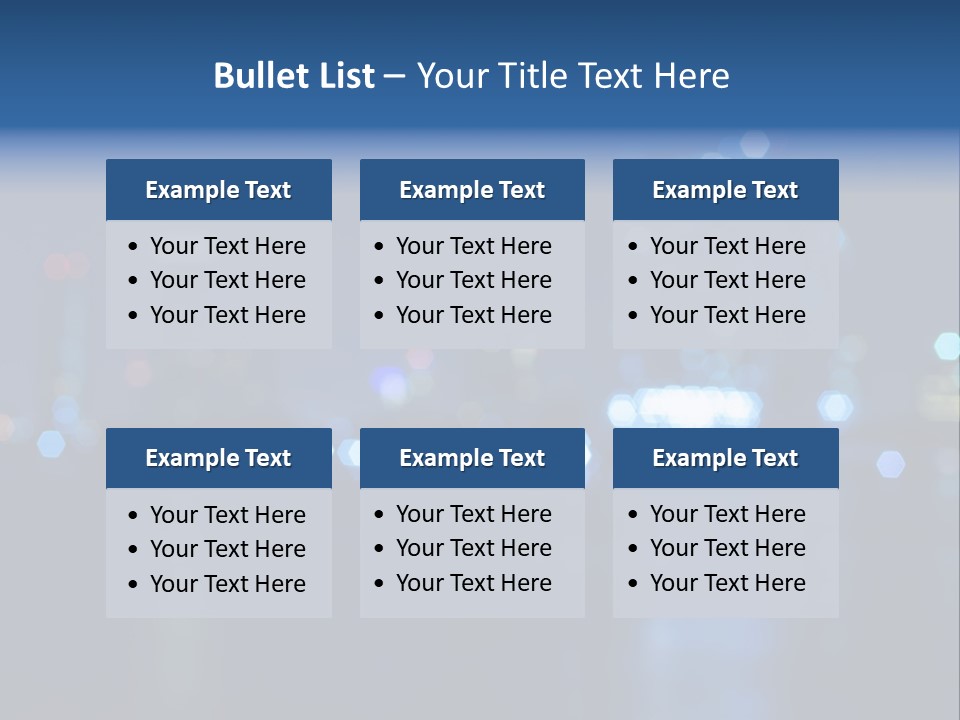 A City At Night With A Blurry Background PowerPoint Template