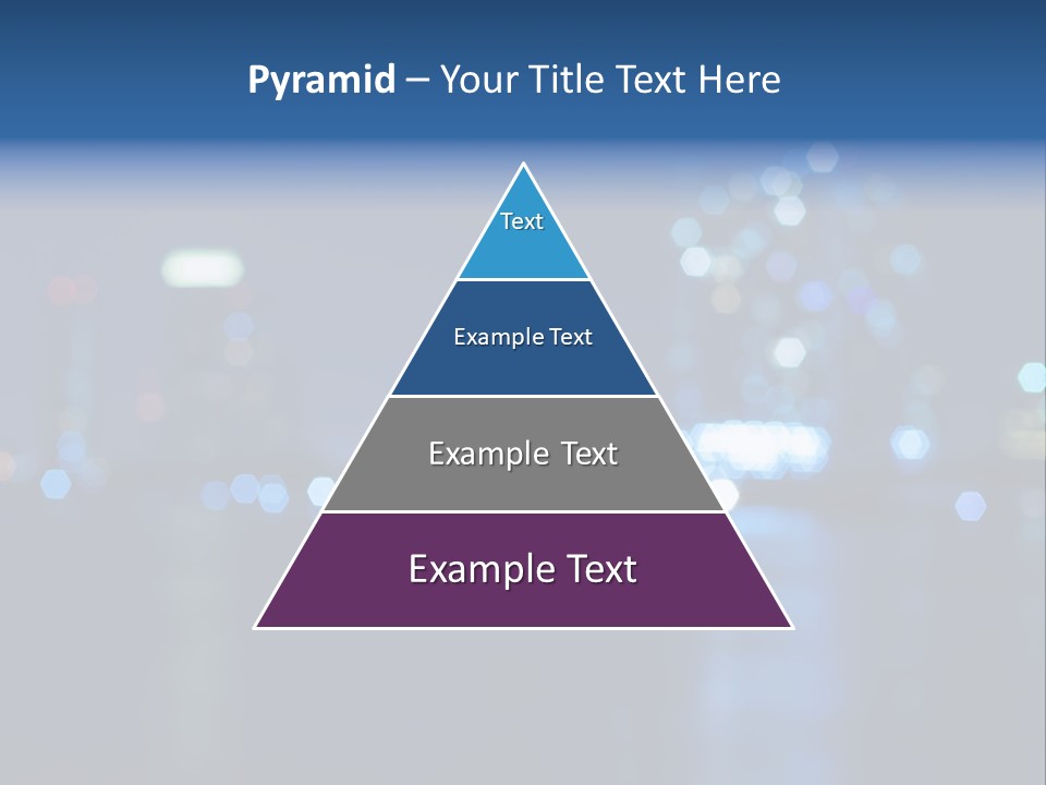 A City At Night With A Blurry Background PowerPoint Template