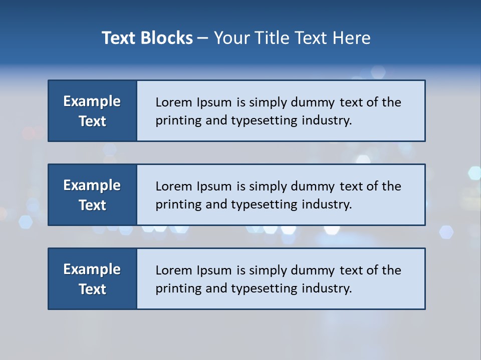 A City At Night With A Blurry Background PowerPoint Template
