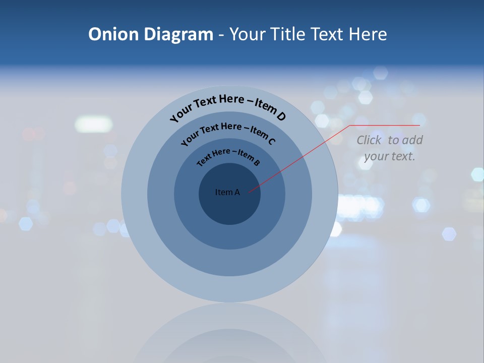 A City At Night With A Blurry Background PowerPoint Template