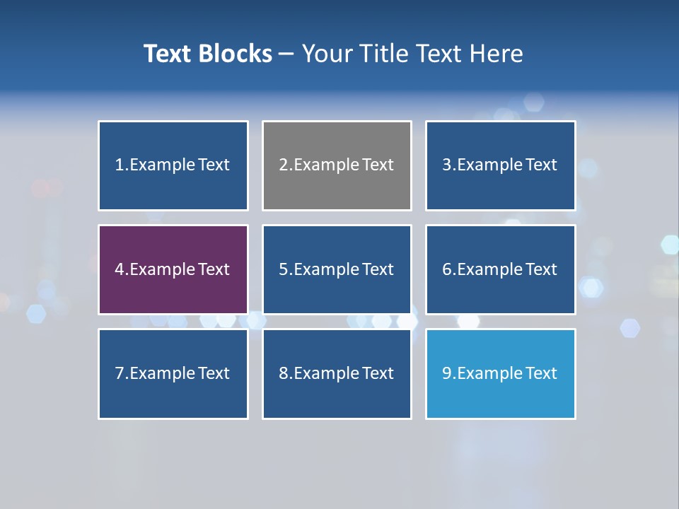 A City At Night With A Blurry Background PowerPoint Template