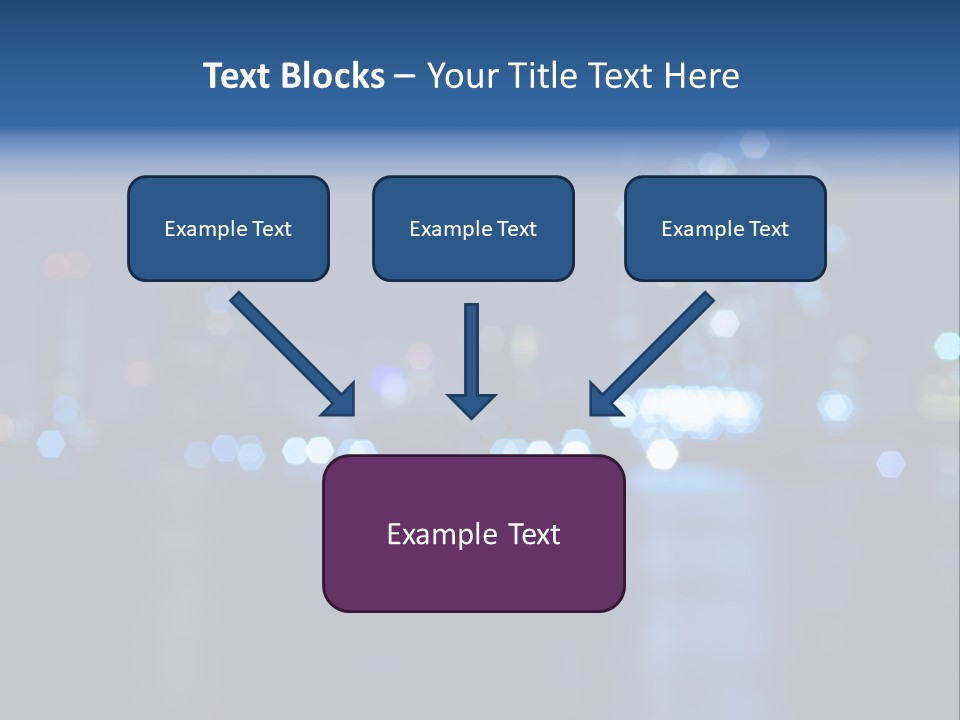 A City At Night With A Blurry Background PowerPoint Template