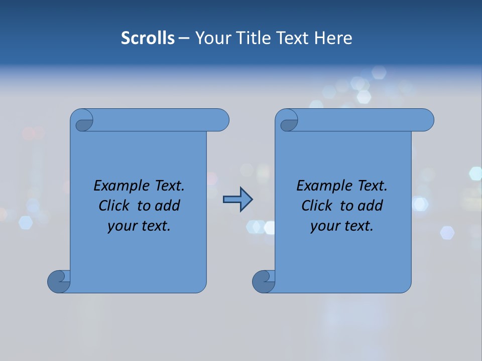 A City At Night With A Blurry Background PowerPoint Template
