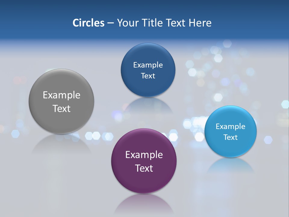 A City At Night With A Blurry Background PowerPoint Template