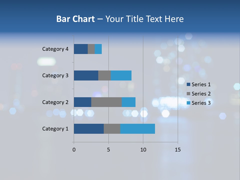 A City At Night With A Blurry Background PowerPoint Template