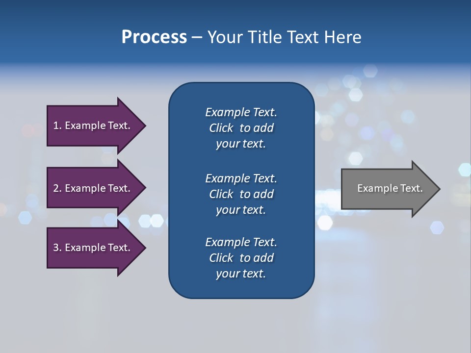 A City At Night With A Blurry Background PowerPoint Template