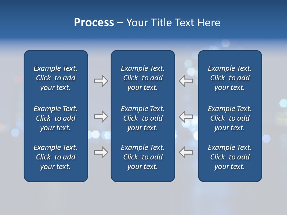 A City At Night With A Blurry Background PowerPoint Template
