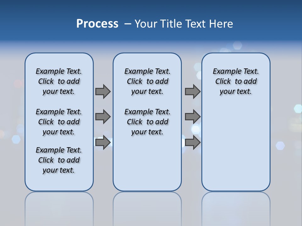 A City At Night With A Blurry Background PowerPoint Template