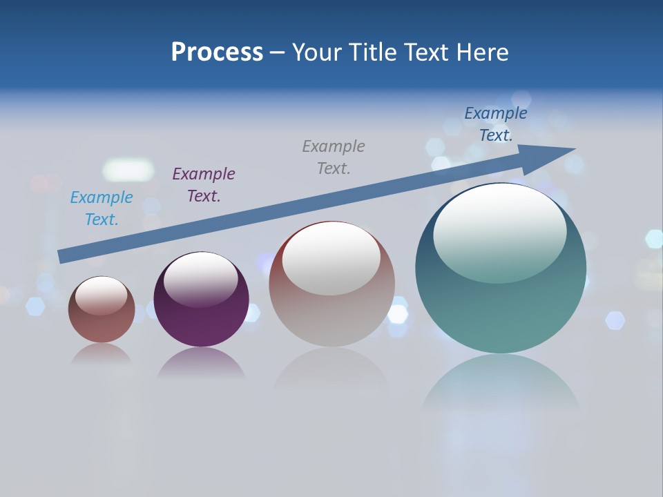 A City At Night With A Blurry Background PowerPoint Template