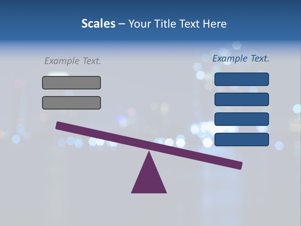 A City At Night With A Blurry Background PowerPoint Template