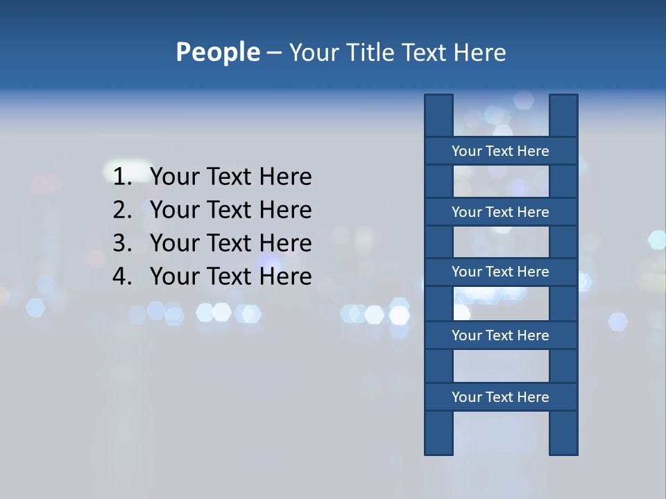A City At Night With A Blurry Background PowerPoint Template