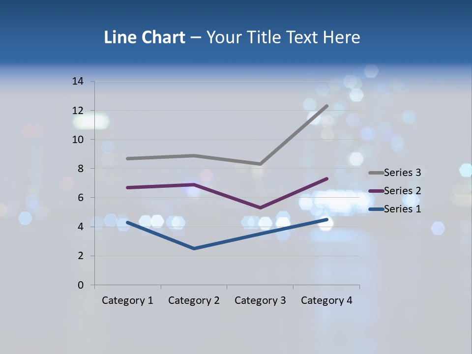 A City At Night With A Blurry Background PowerPoint Template