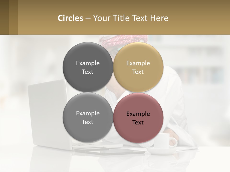 A Man Sitting In Front Of A Laptop Computer PowerPoint Template