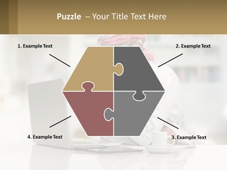 A Man Sitting In Front Of A Laptop Computer PowerPoint Template