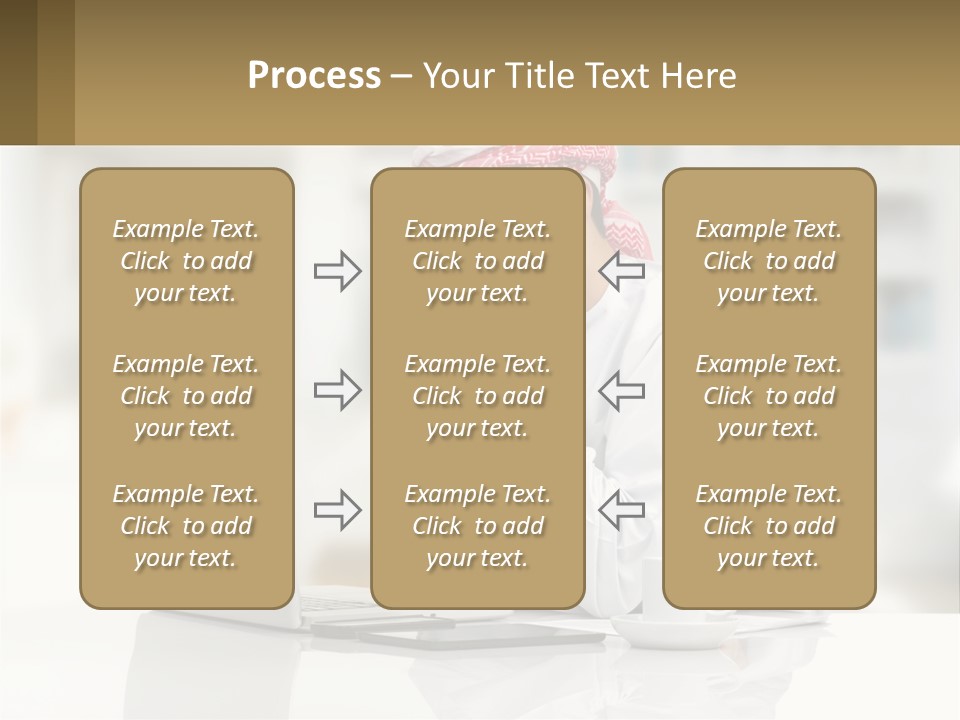 A Man Sitting In Front Of A Laptop Computer PowerPoint Template