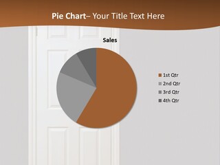 A White Door With A Brown Wall In The Background PowerPoint Template