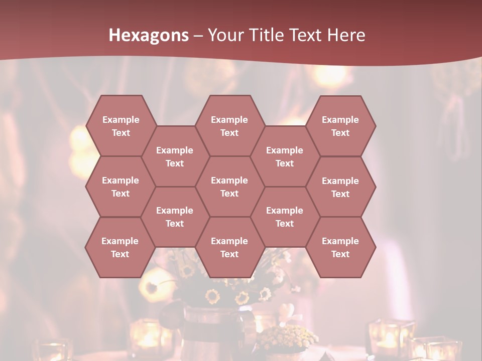 A Table Topped With Candles And A Vase Filled With Flowers PowerPoint Template