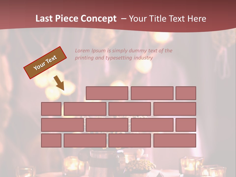 A Table Topped With Candles And A Vase Filled With Flowers PowerPoint Template