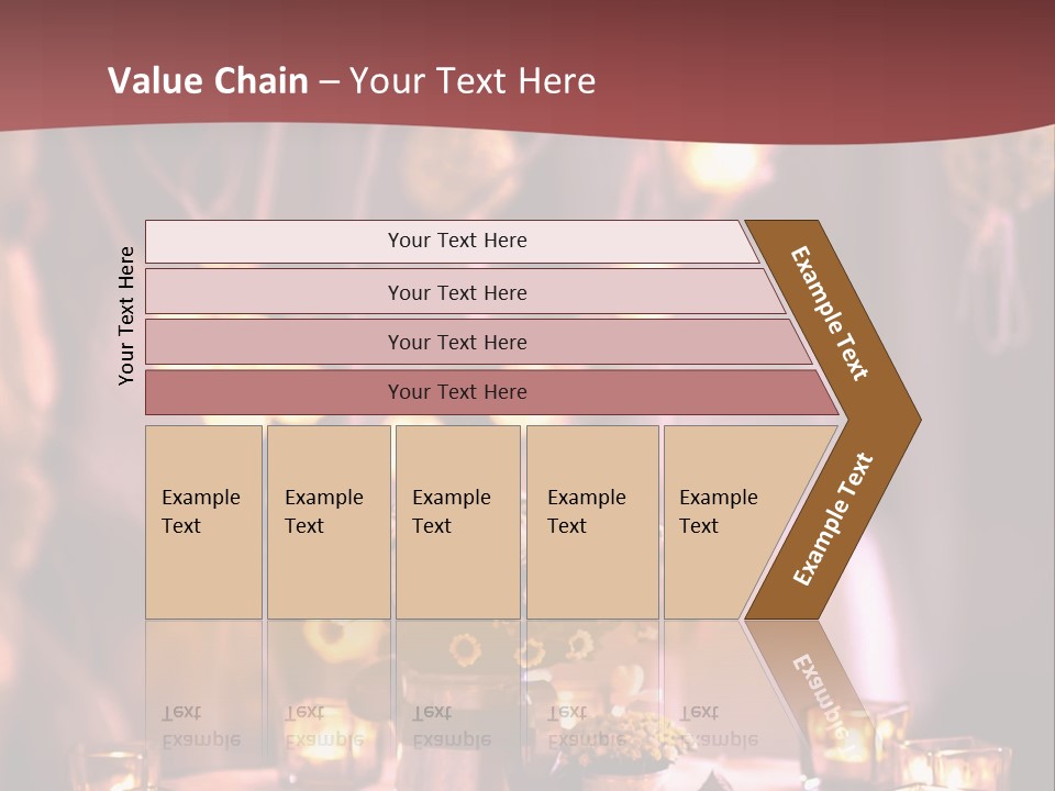 A Table Topped With Candles And A Vase Filled With Flowers PowerPoint Template